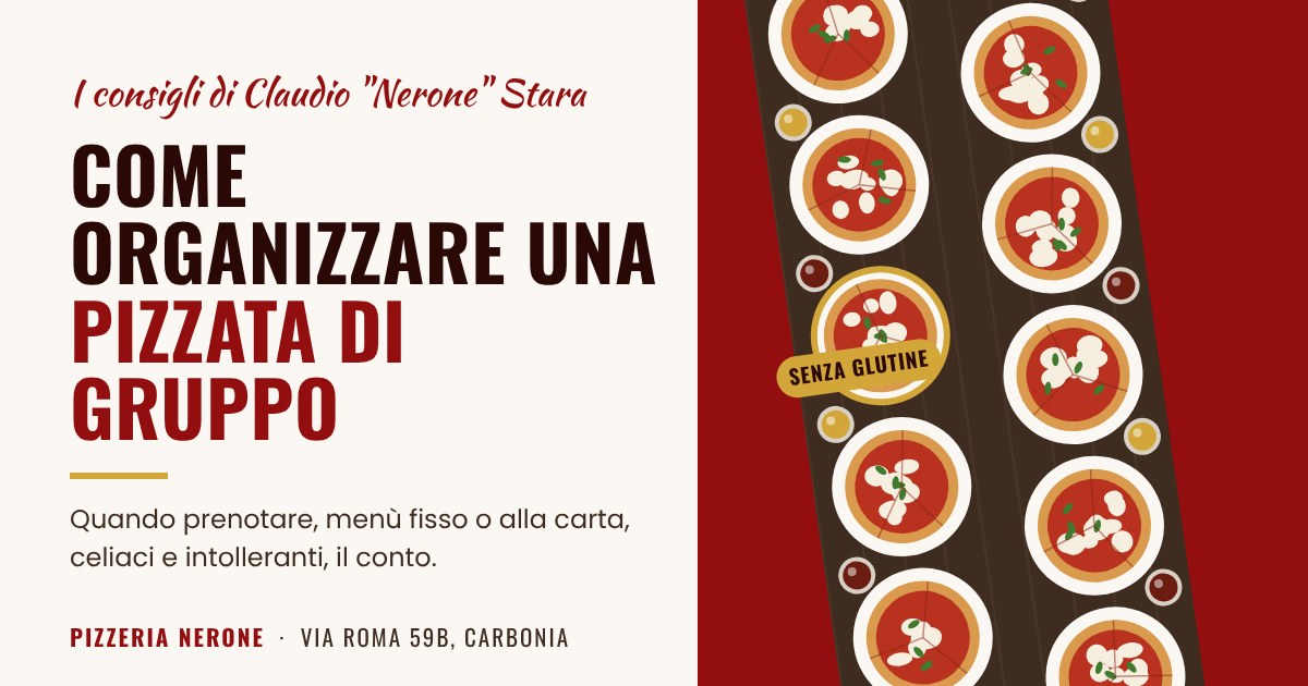 Come organizzare una pizzata di gruppo a Carbonia